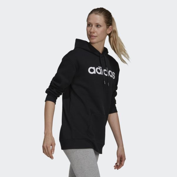 Sweat à Capuche Oversize En Polaire Adidas Essentials Noir