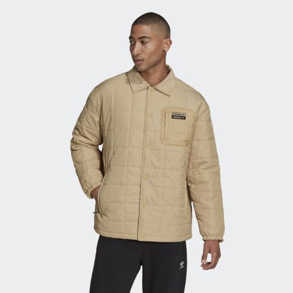 R.Y.V. Veste D'entraîneur Matelassée Adidas Beige Ton