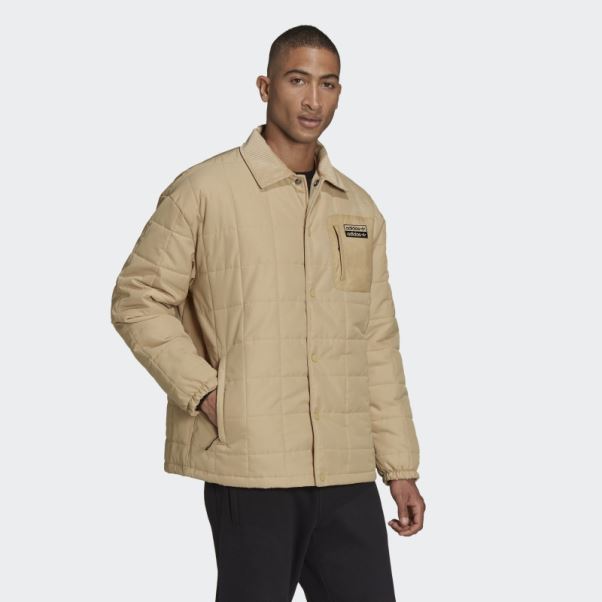 R.Y.V. Veste D'entraîneur Matelassée Adidas Beige Ton