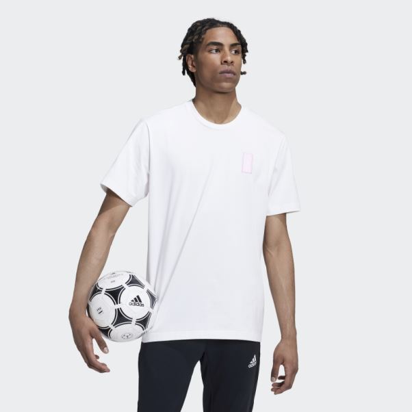 T-shirt Adidas Belgium Lifestyle En Coton épais Blanc
