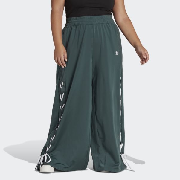 Pantalon Large à Lacets Adidas Vert Minéral Toujours Original (taille Plus)