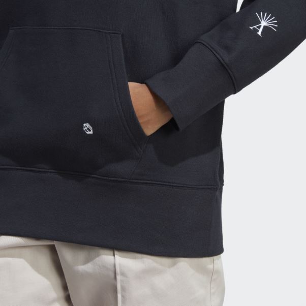 Sweat à Capuche Décontracté Adidas Noir Avec Graphismes Inspirés Des Cristaux De Guérison