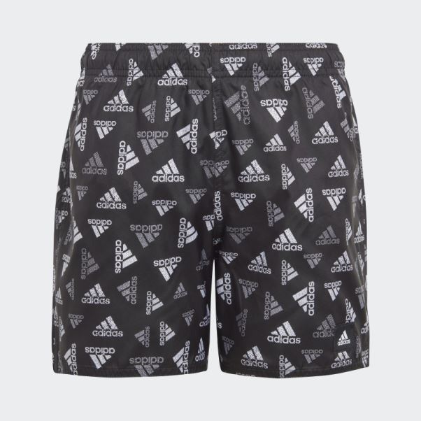Short De Bain Clx Imprimé Logo Adidas Noir