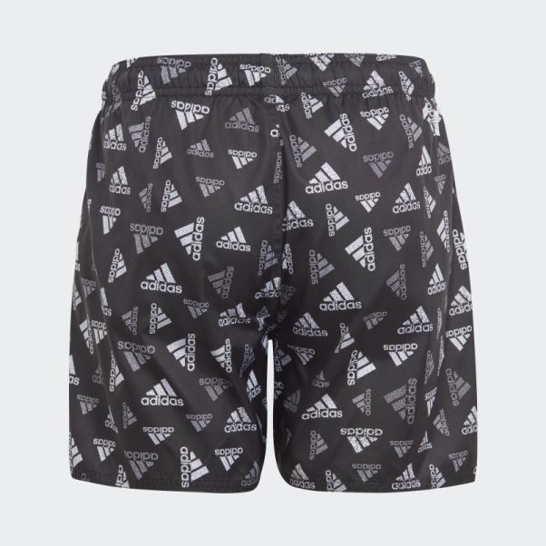 Short De Bain Clx Imprimé Logo Adidas Noir