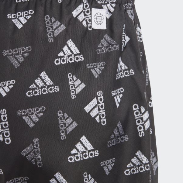 Short De Bain Clx Imprimé Logo Adidas Noir