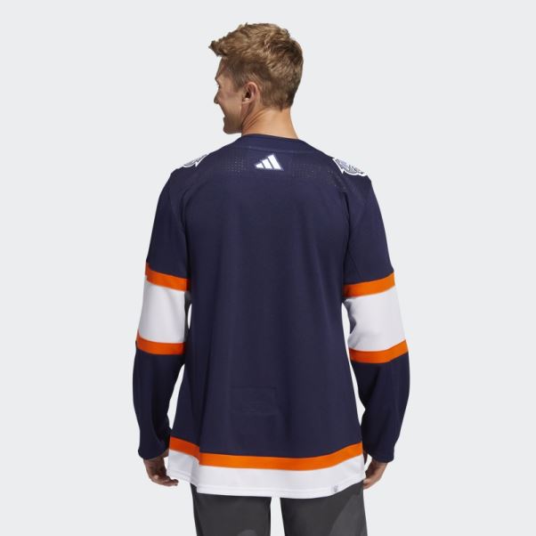Maillot Oilers Authentique Reverse Retro Wordmark Bleu Marine 09 CCM-SLD Adidas