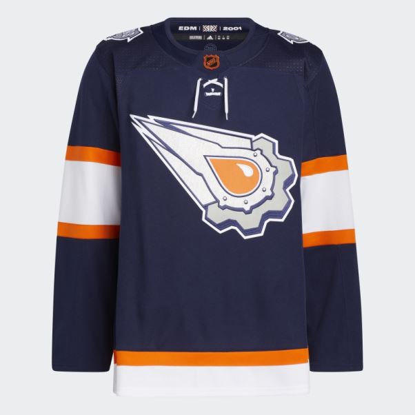Maillot Oilers Authentique Reverse Retro Wordmark Bleu Marine 09 CCM-SLD Adidas