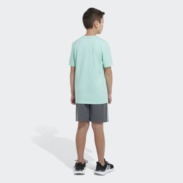 T-shirt Logo Adidas Vert Camo Ss