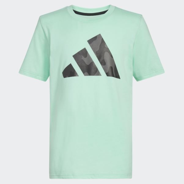 T-shirt Logo Adidas Vert Camo Ss