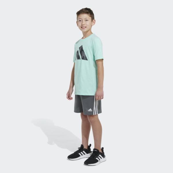 T-shirt Logo Adidas Vert Camo Ss