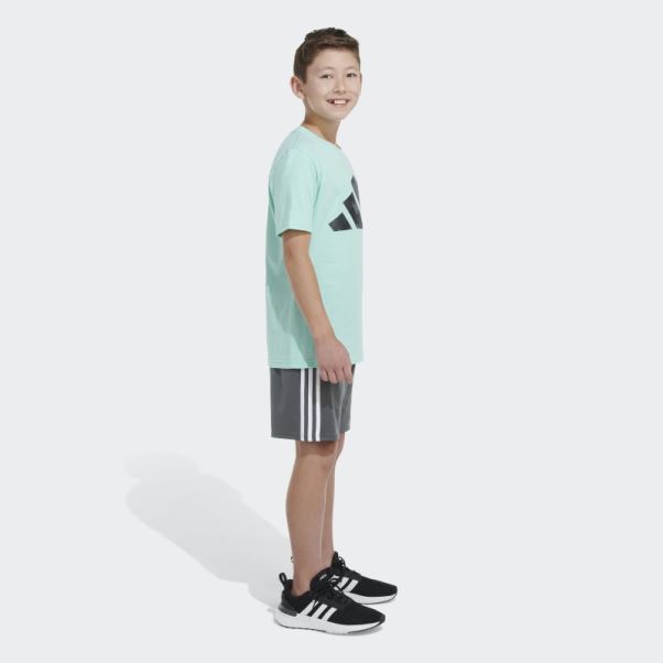 T-shirt Logo Adidas Vert Camo Ss