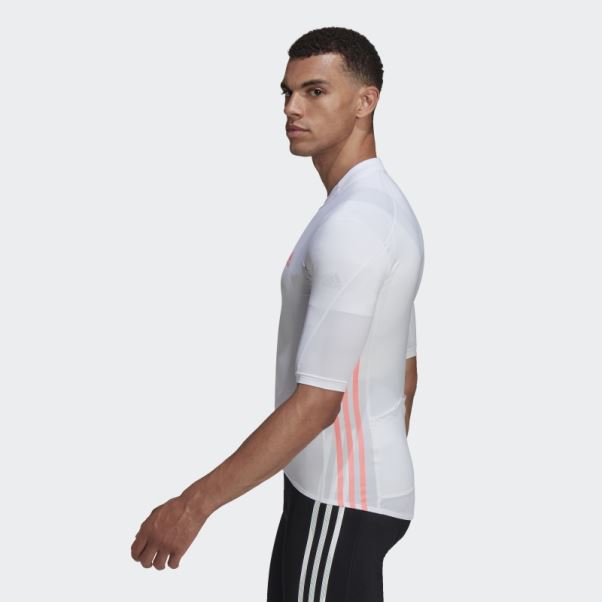 Le Maillot Cycliste Manches Courtes Adidas Blanc