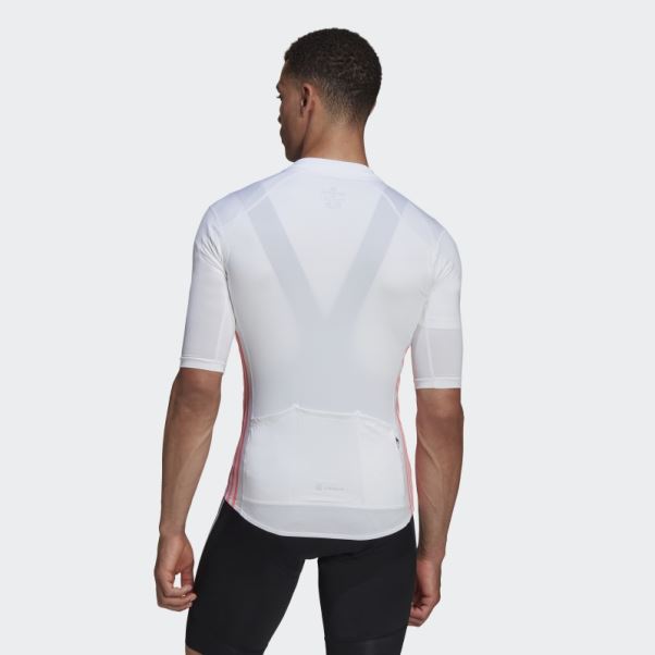 Le Maillot Cycliste Manches Courtes Adidas Blanc