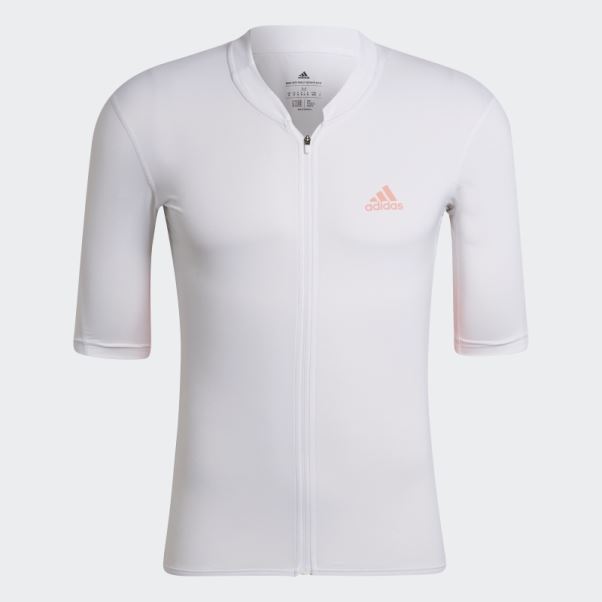 Le Maillot Cycliste Manches Courtes Adidas Blanc