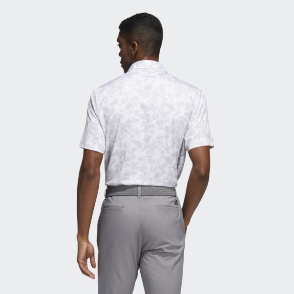 Adidas Polo Imprimé Prisma Blanc
