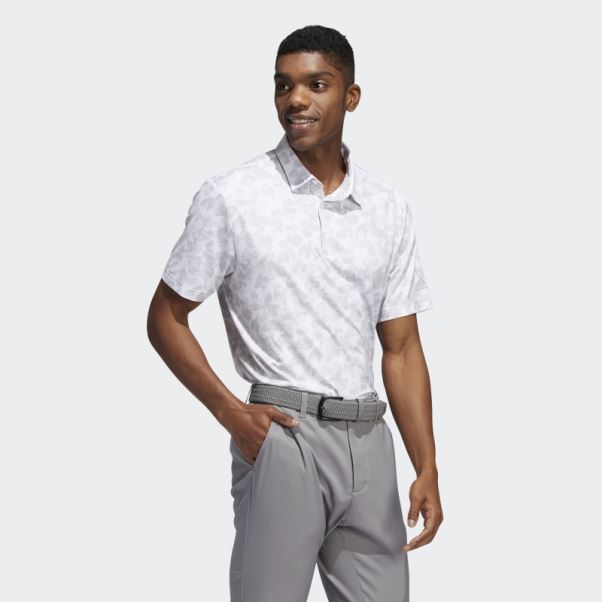 Adidas Polo Imprimé Prisma Blanc
