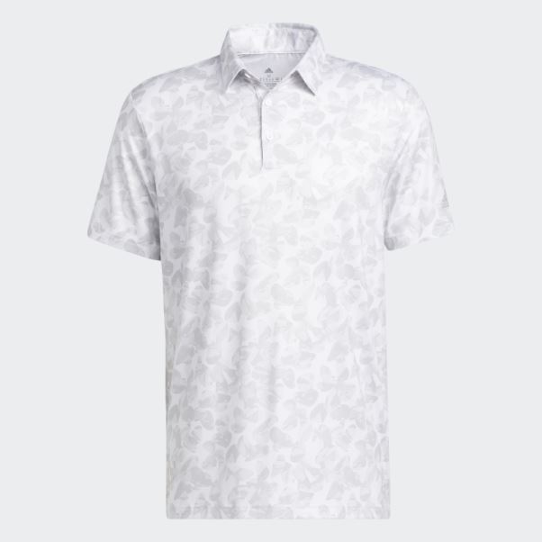 Adidas Polo Imprimé Prisma Blanc