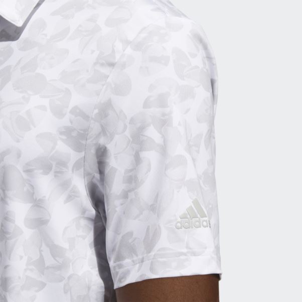 Adidas Polo Imprimé Prisma Blanc