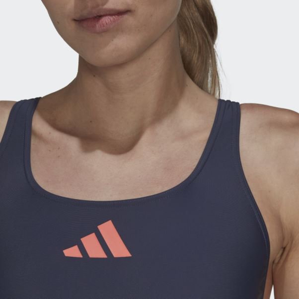 Adidas 3 Bar Logo Maillot De Bain Bleu Marine