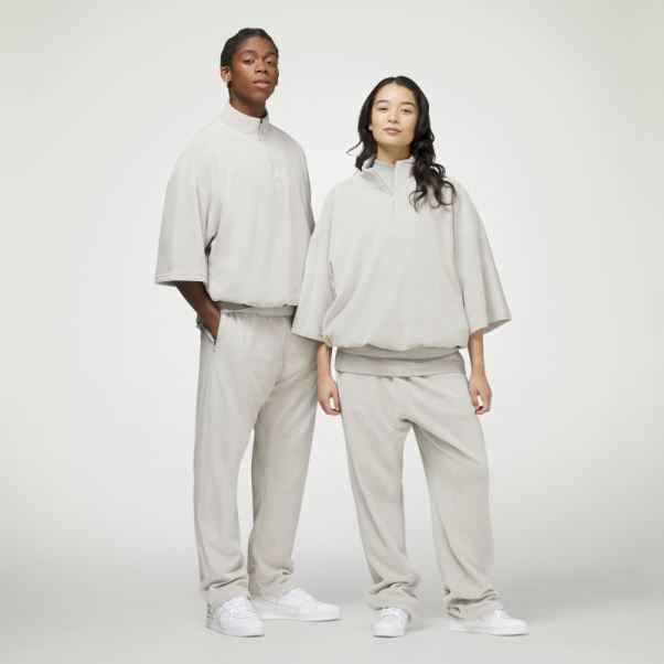 Adidas Pantalon De Basket-ball En Velours Gris Métal Chaud