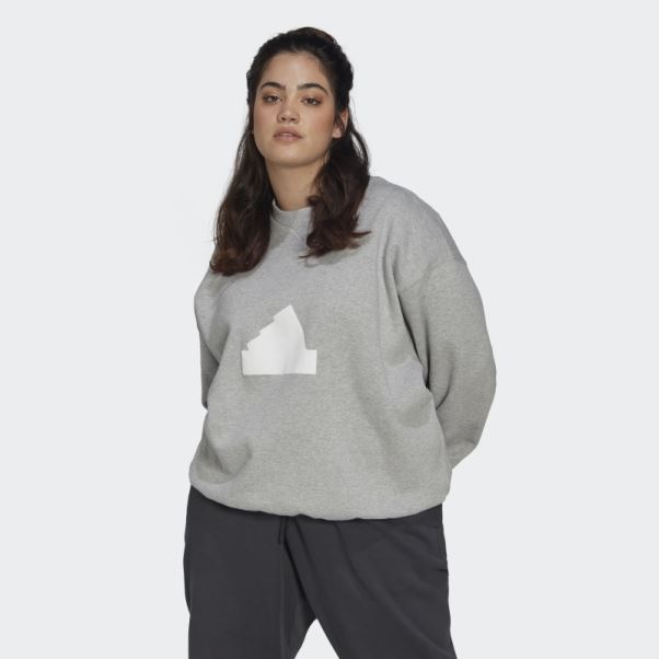 Sweat Adidas Gris Moyen (grande Taille)