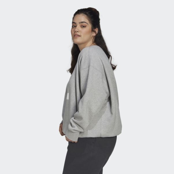 Sweat Adidas Gris Moyen (grande Taille)