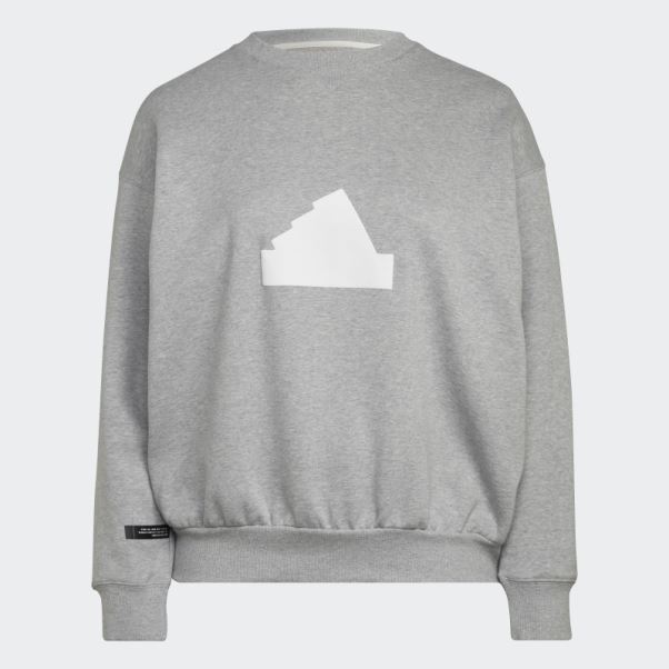 Sweat Adidas Gris Moyen (grande Taille)