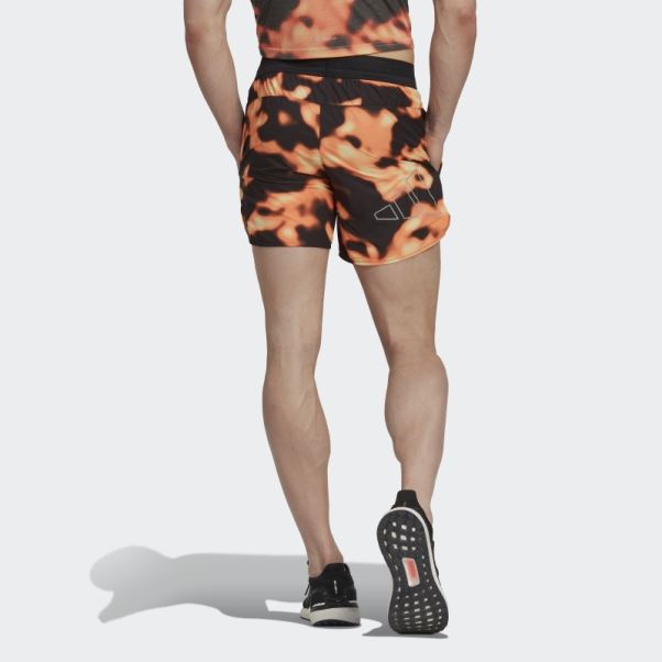 Adidas Multicolore Run Icons Logo Graphique Aop Shorts