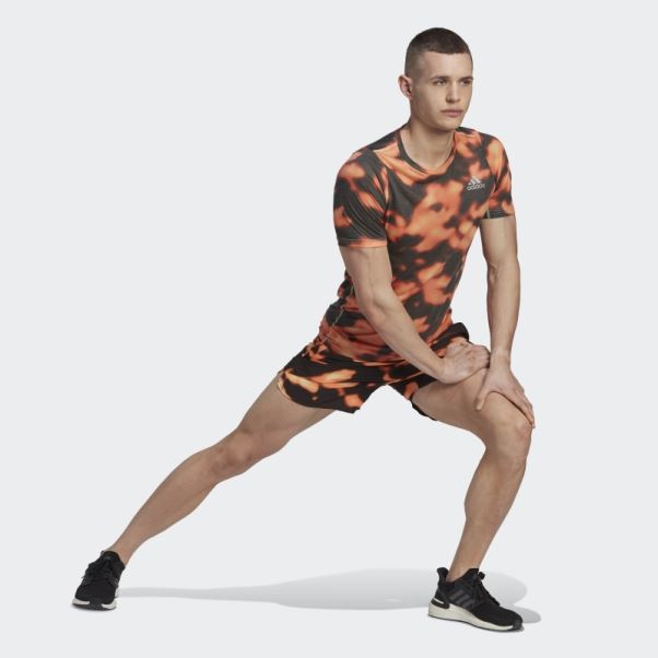 Adidas Multicolore Run Icons Logo Graphique Aop Shorts