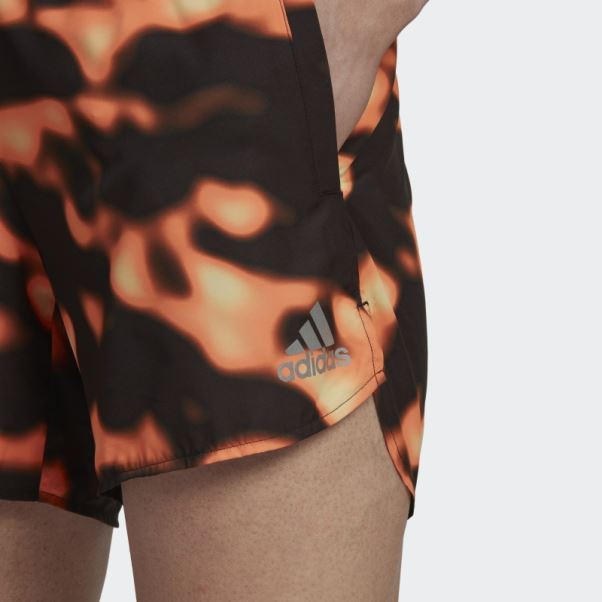 Adidas Multicolore Run Icons Logo Graphique Aop Shorts