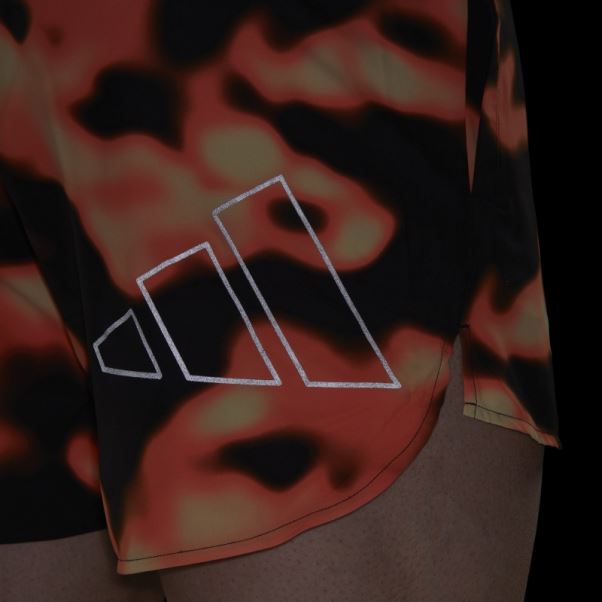 Adidas Multicolore Run Icons Logo Graphique Aop Shorts
