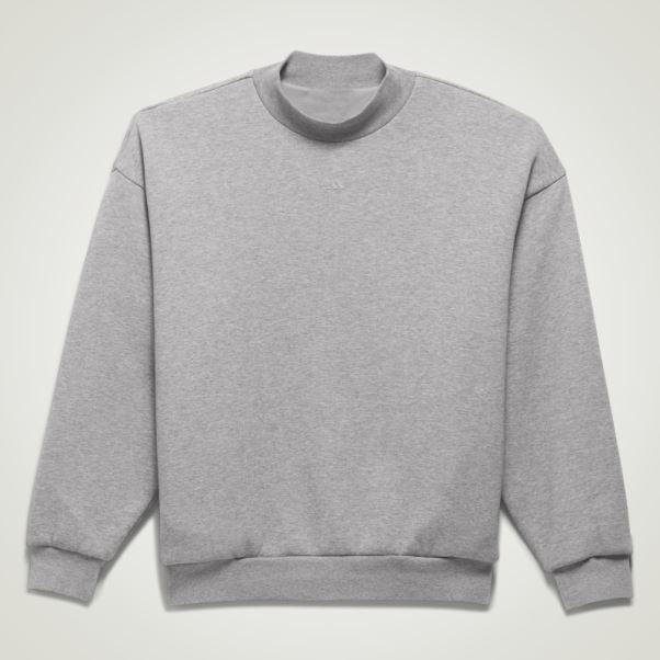 Avoine Foncée Adidas Basketball Heather Crew Sweatshirt Hot