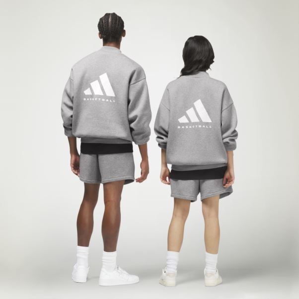 Basket-ball Chiné Crew Sweat Dark Oatmeal Adidas