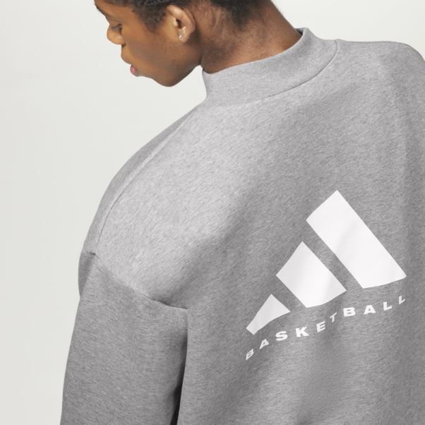 Basket-ball Chiné Crew Sweat Dark Oatmeal Adidas