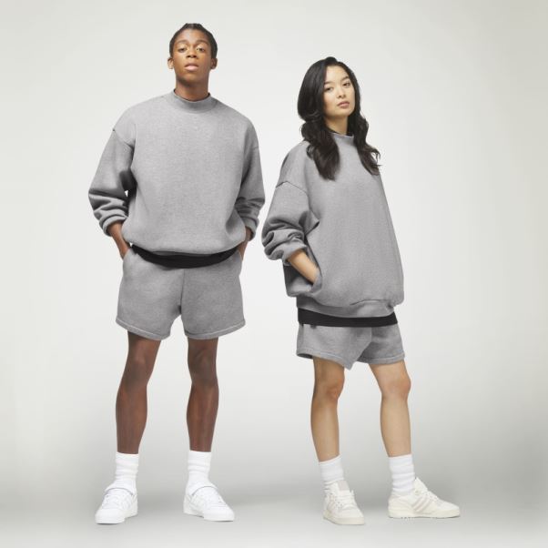 Adidas Basketball Heather Crew Sweatshirt Dark Avoine