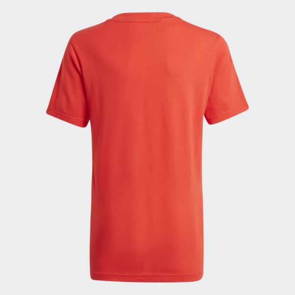 Adidas Essentials 3-stripes T-shirt Mode Rouge