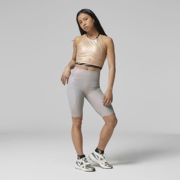 Hazy Rose Adidas By Stella Mccartney Collants De Cyclisme Brillants Mode