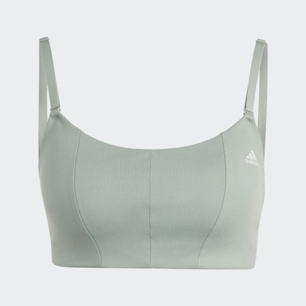 Soutien-gorge à Maintien Léger Yoga Studio Adidas Argent Vert