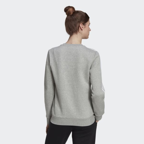Sweat Polaire Essentials 3 Bandes Gris Moyen Adidas