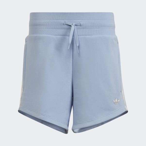 Short Taille Haute Imprimé Graphique Bleu Aube Adidas