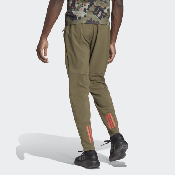 Pantalon D'entraînement Saisonnier Adidas Train Essentials Olive