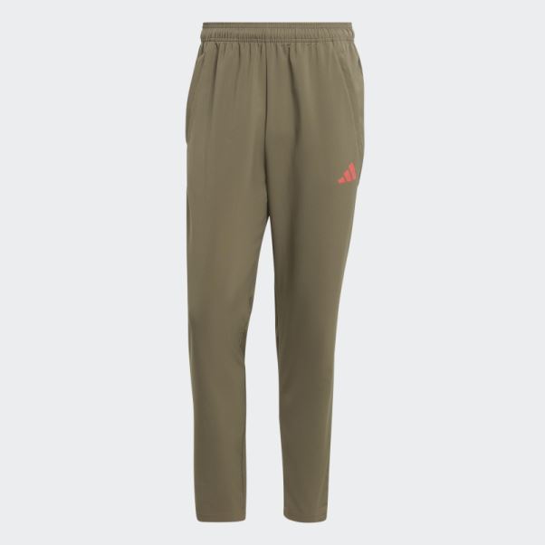 Pantalon D'entraînement Saisonnier Adidas Train Essentials Olive