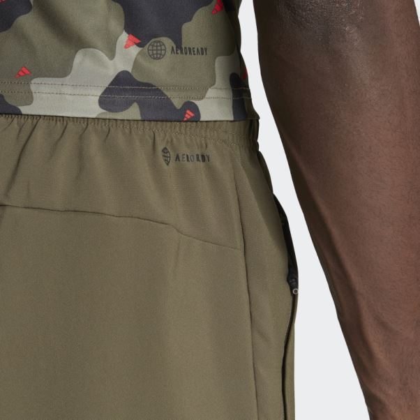 Pantalon D'entraînement Saisonnier Adidas Train Essentials Olive