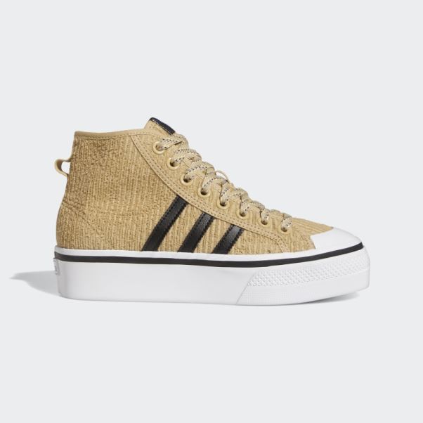 Nizza Plate-forme Mi Chaussures Beige Ton Adidas