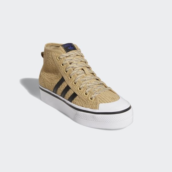 Nizza Plate-forme Mi Chaussures Beige Ton Adidas