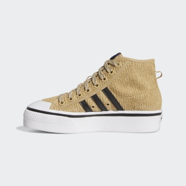 Nizza Plate-forme Mi Chaussures Beige Ton Adidas