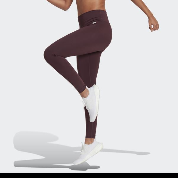 Adidas Training Essentials Legging Taille Haute 7/8 Bordeaux