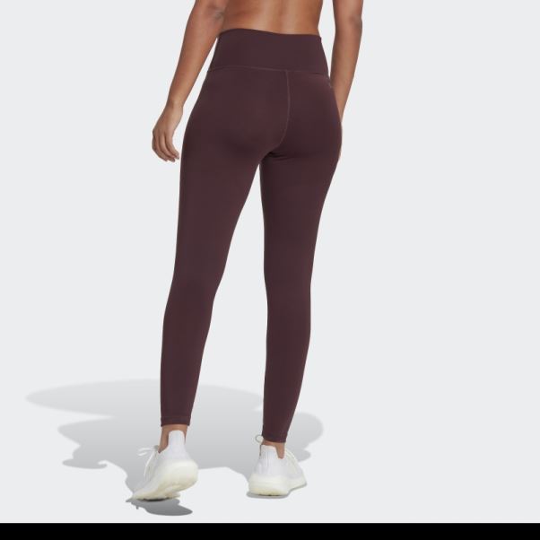 Adidas Training Essentials Legging Taille Haute 7/8 Bordeaux