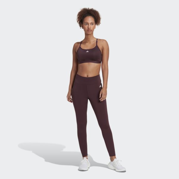 Adidas Training Essentials Legging Taille Haute 7/8 Bordeaux