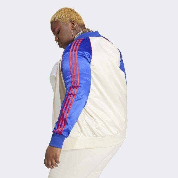 Veste De Survêtement Satin Sst (taille Plus) Adidas Blanc